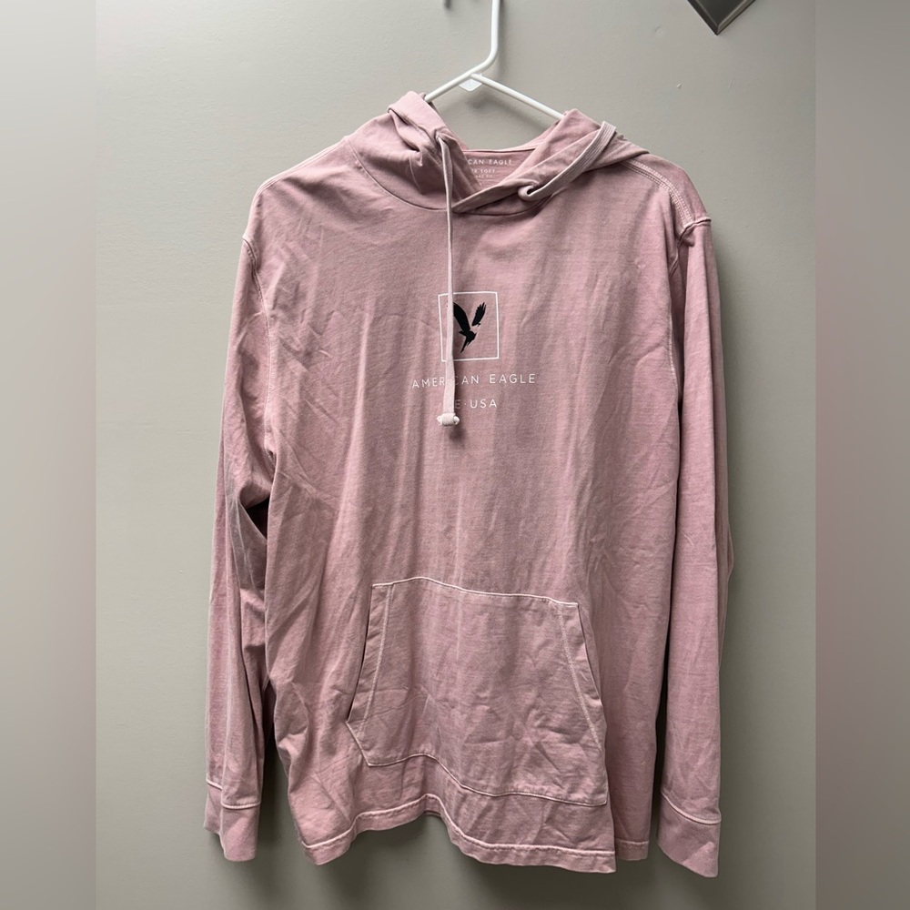 American Eagle‎ Men’s Pink Super Soft Lightweight Hoodie